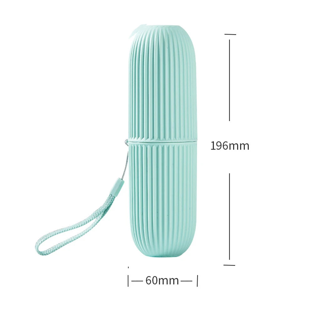 Travel Toothbrush Cup & Toothpaste Holder: Portable Bathroom Storage Case Organizer for Toiletries - New Creative Design