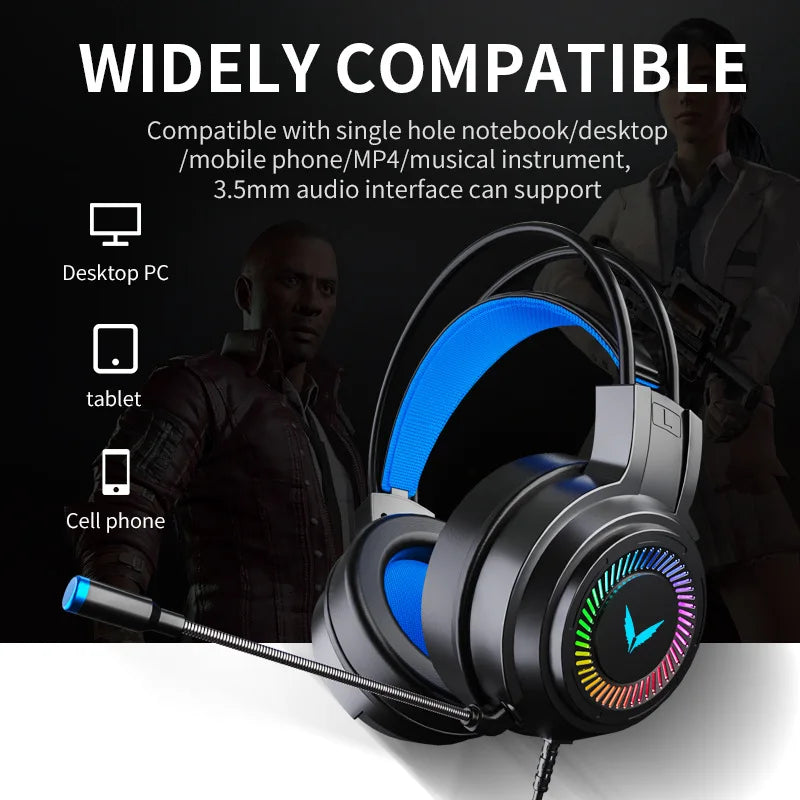 G58 Wired Gaming Headset, 7.1 Stereo Channel with Bass, Foldable Headphones with Mic for PC Gamers