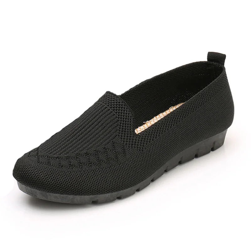 Breathable Mesh Slip-On Sneakers: Women's Casual Flat Shoes - Lightweight, Comfortable Ladies Loafers, Socks Style, Zapatillas Mujer