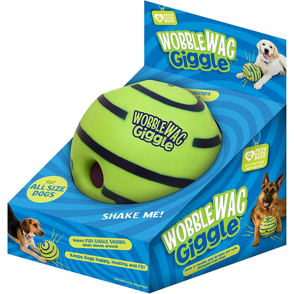 Wobble Wag Giggle Glow Ball: Interactive Dog Toy with Fun Sounds - As Seen On TV, Pets Know Best