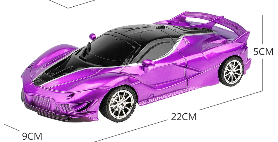 1/18 Scale RC Sports Car with LED Light - 2.4G Radio Remote Control, High-Speed Drifting Vehicle, Racing Toy for Boys and Girls