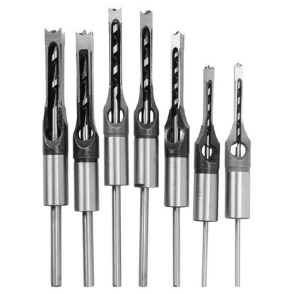 HSS Square Hole Drill Set - Woodworking Auger Mortising Chisel Drill Tools by JUSTINLAU - DIY Furniture Square Woodworking Drill