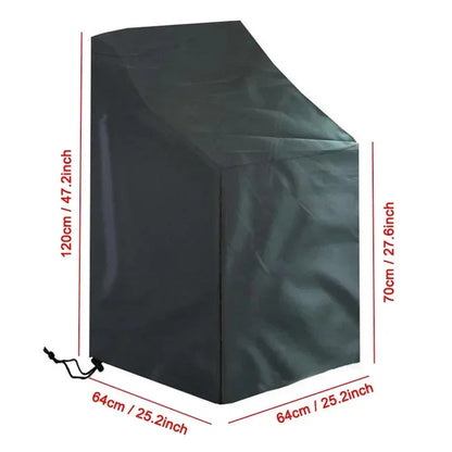 Stacked Chair Dust Cover - Waterproof and Dustproof Outdoor Patio Furniture Protector, Rain Cover for Chairs and Sofas