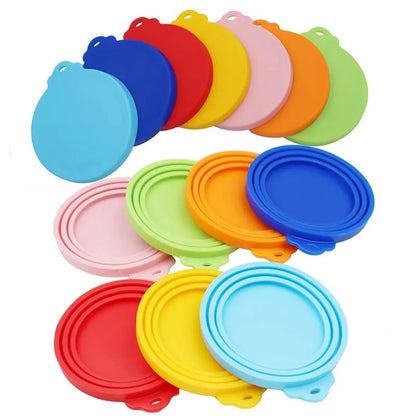 Silicone Pet Food Can Lid - Reusable Sealed Feeder Top Cap for Puppy, Dog, and Cat Food Storage, Health and Safety Daily Pet Supplies