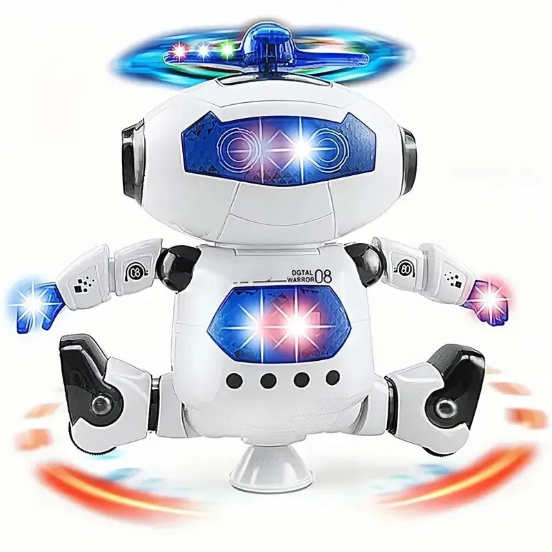 Kids Robot Dance Toy – Rotating with Music, LED Light, and Electronic Walking Features, Perfect Birthday and Christmas Gift for Boys and Girls