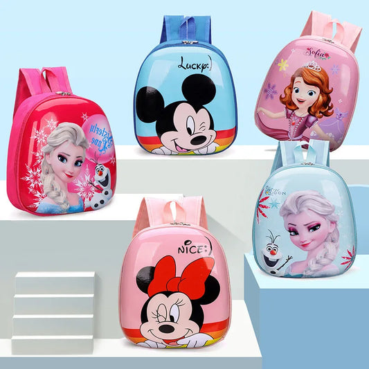 Disney Minnie Cute Girl Backpack – Cartoon Characters Including Spiderman, Mickey, and Elsa – Ideal Kids Schoolbag and Shoulder Bag