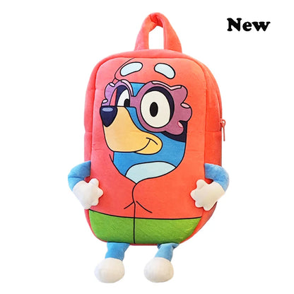 Bluey Cartoon Plush Backpack - Bingo Anime Figure Schoolbag for Kindergarten, Picnic, Travel & Snack Bag, Children's Gift