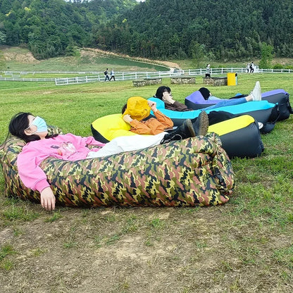 Fast Inflatable Air Sofa Bed: Trend Outdoor Sleeping Bag with Lazy Beach Sofa Design | High-Quality 240*70cm Inflatable Air Bag