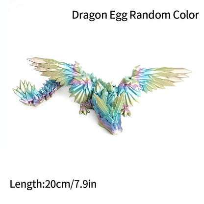 3D Rotatable Articulated Dragon Egg – Realistic Dragon Statue for Kids, Perfect for Landscaping Decoration and Collectible Figures