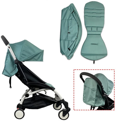 Versatile Stroller Accessories: 175-Piece Set including Canopy Cover, Seat Cushion, Sunshade, Mattress, and Back Zipper Pocket for babyyoya and babytime Strollers