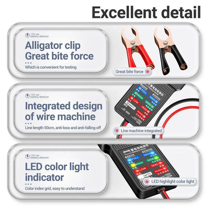 ANENG BT-171 12V Multifunctional Battery Tester - LED Reverse Display Screen, Auto Repair Industry Detection, Electrician Tool