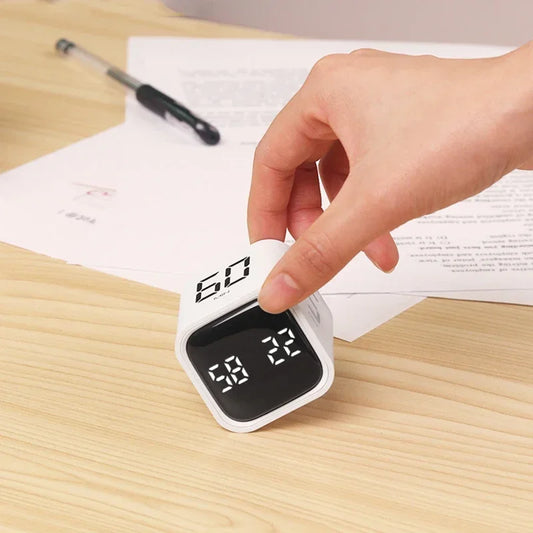 Productivity Cube Timer: Gravity Sensor, Flipping LED Display, 4 Preset Time, Dual Modes Countdown for Cooking, Study - Mini Digital Timer