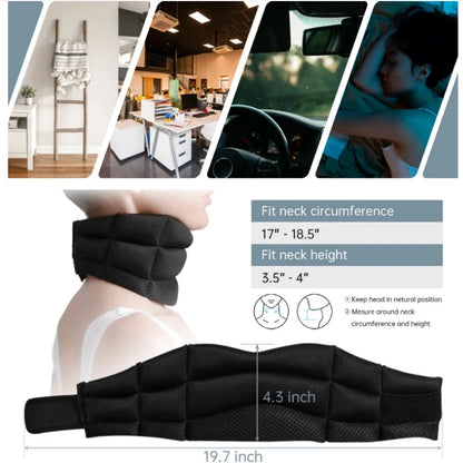 Adjustable Cervical Brace - Soft Foam Neck Support Collar for Cervical Pain Relief - Ideal for Airplane Travel, Naps, and Overall Health