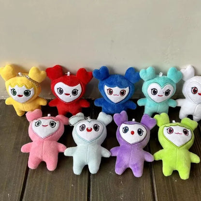 9pcs Plush Korean Super Star TWICE Momo Doll Keychain Pendant - Cartoon Animal Plush Toy for Fans, ONCE Girls