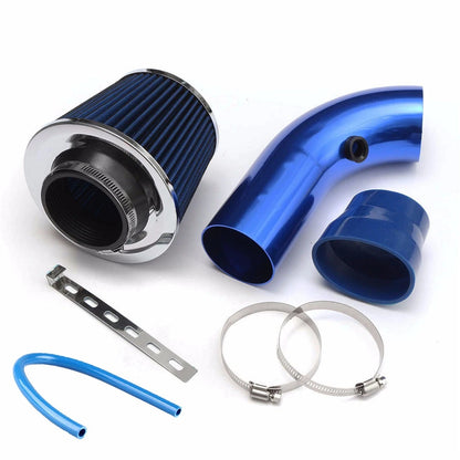 76mm Car Refitted Winter Mushroom Head Air Filter Intake Pipe Kit - High Flow Aluminum Pipe & Cold Air Filter