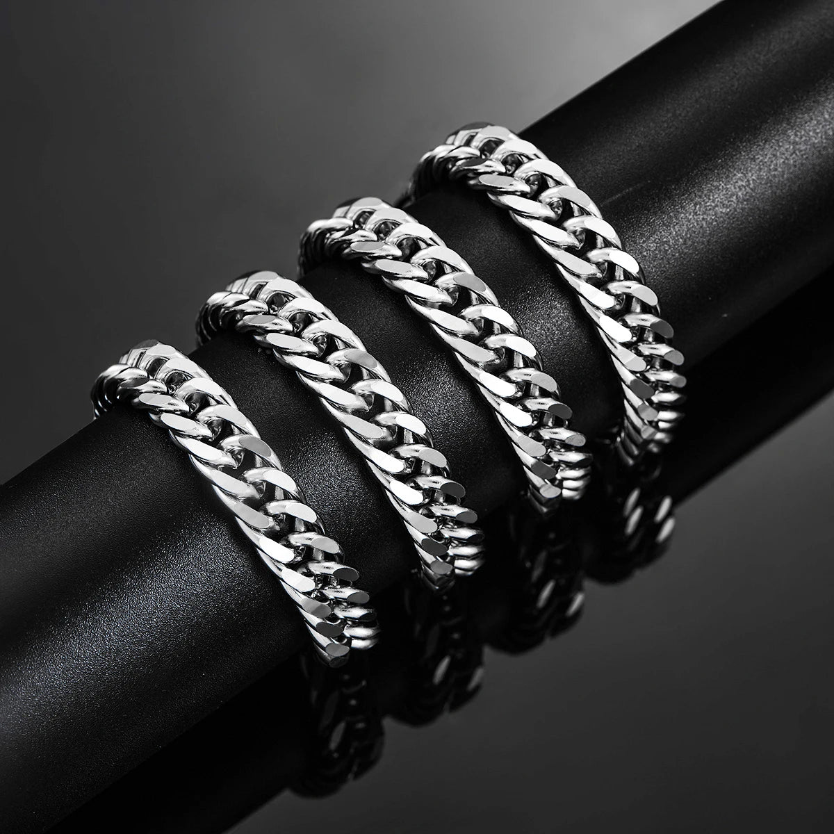 Stainless Steel Cuban Link Chains for Men and Boys - Classic Curb Chunky Necklaces in 4.8mm to 9.2mm, 14 to 30 Inches