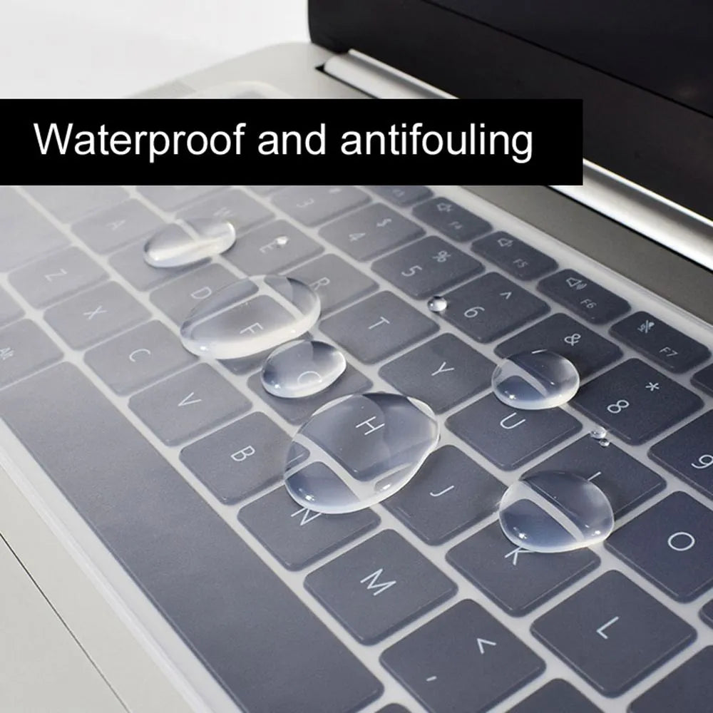 Universal Laptop Keyboard Cover Protector - 12-17 inch Waterproof Silicone Notebook Computer Keyboard Protective Film - Dustproof and Durable