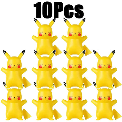 10 Piece Pokemon Night Light Set: Pikachu, Gengar, Charizard, Psyduck, Squirtle - Soft Glowing Bedside Lamps for Kids