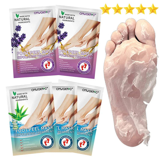 Lavender Foot Peel Mask - Exfoliator for Removing Calluses and Dead Skin, Ideal for Dry Cracked Feet