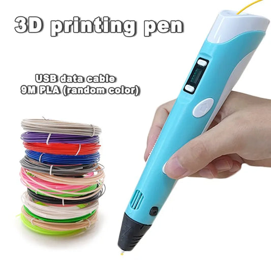 USB 3D Printing Pen: DIY Drawing Tool with 9M PLA Filament - Perfect Kids' Birthday or Christmas Gift for Creative Graffiti Art