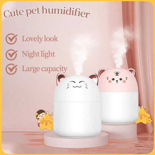 Mini Cute Pet Humidifier: USB Desktop Air Conditioning Room Air Humidification - Small Household Heavy Fog Spray for Office