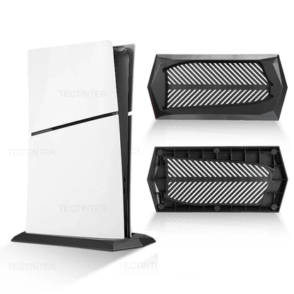 Vertical Stand Base Holder for PS5 Slim Console - Built-in Cooling Vents and Non-Slip Feet, Essential PS5 Slim Accessories