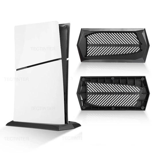 Vertical Stand Base Holder for PS5 Slim Console - Built-in Cooling Vents and Non-Slip Feet, Essential PS5 Slim Accessories