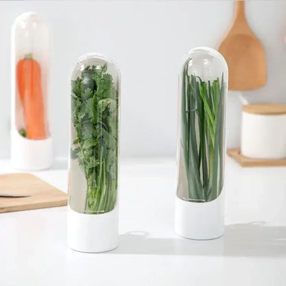 Refrigerator Herb Crisper Saver Pod - Keep Herbs Fresh and Green