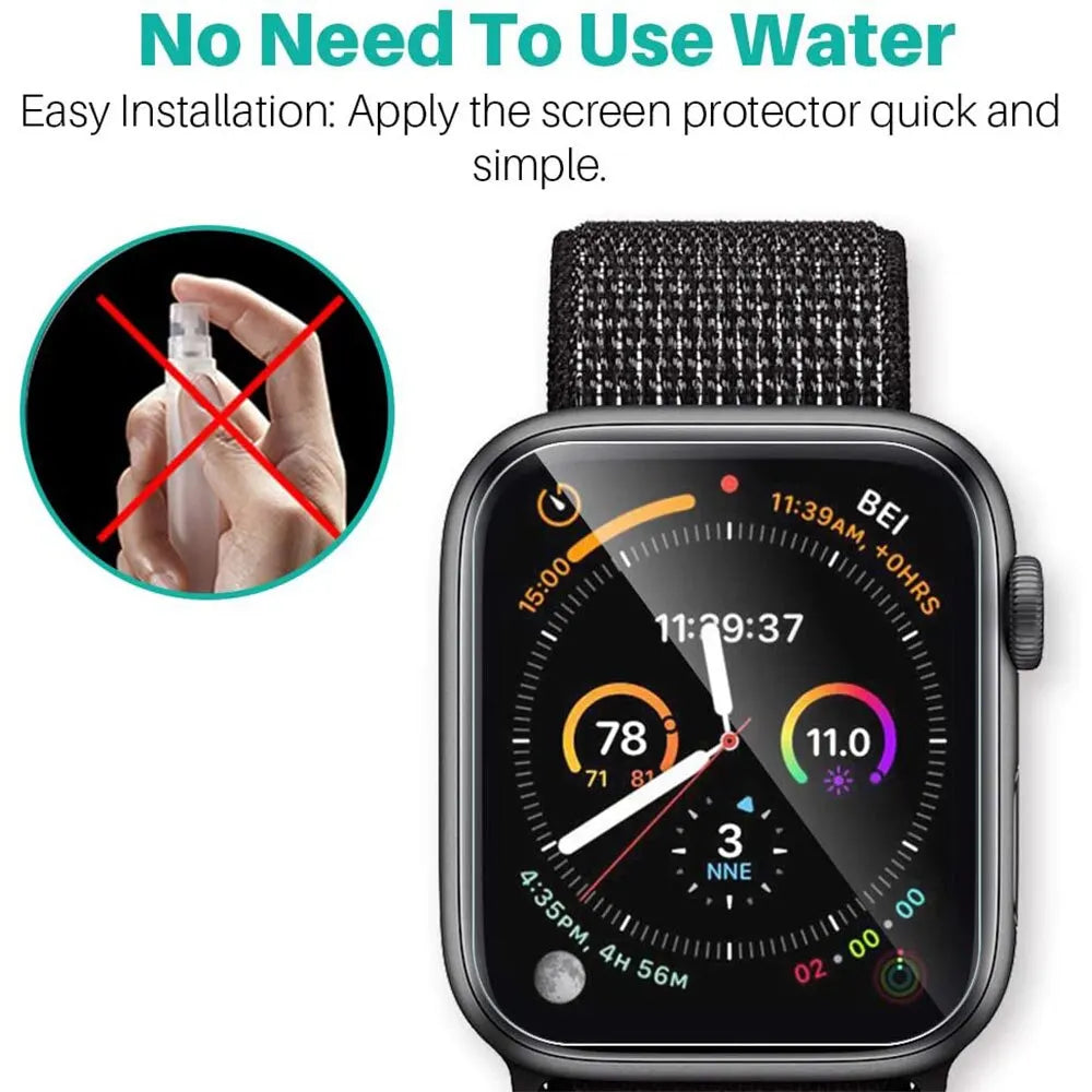 5pcs Full Protective Screen Protector Film for Apple Watch Series 8 to 3 - Compatible with Various Sizes