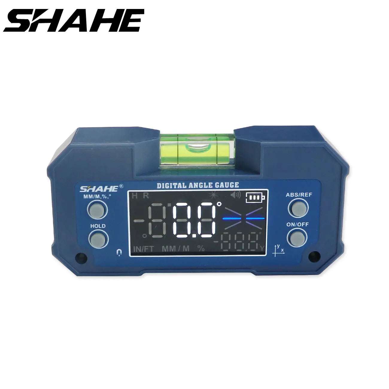 SHAHE MINI Magnetic Level Gauge: Rechargeable Dual Axis Digital Angle Finder with Level Bubble - Inclinometer Protractor