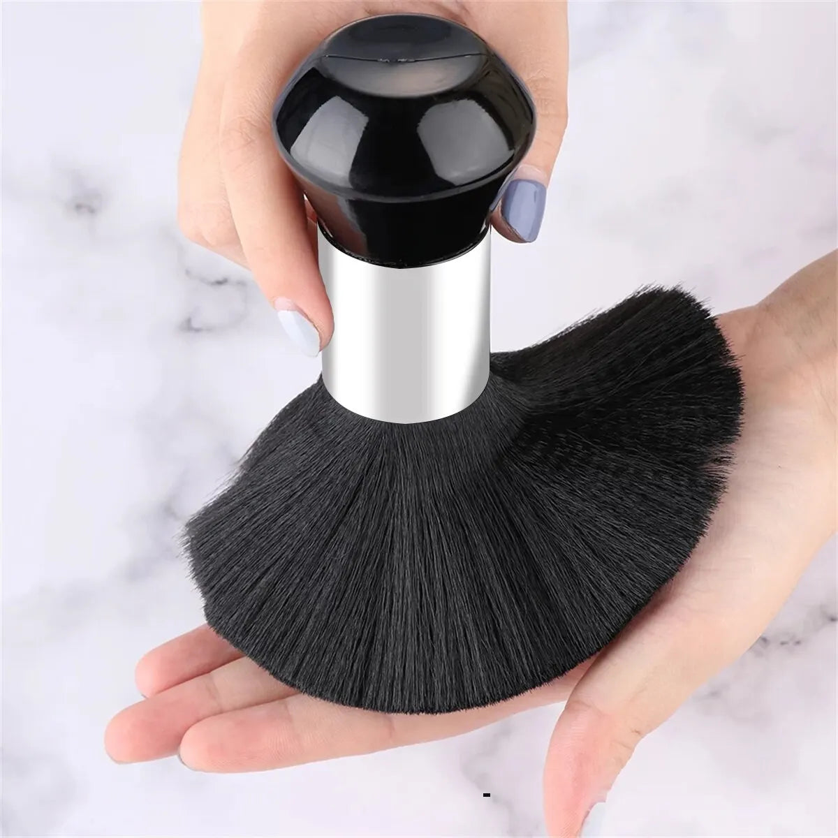 Black Hairdressing Sweeping Neck Hair Cleaning Duster - Hair Cutting Brush for Barbershop - Barber Tools and Accessories