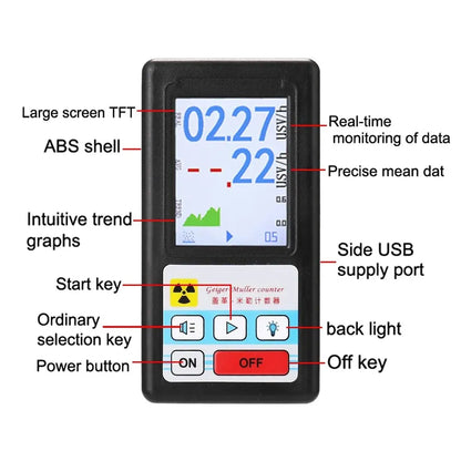 Stay Informed and Safe: BR-6 Geiger Counter Nuclear Radiation Detector - Personal Dosimeter with LCD Display - Detects X-ray, Beta, and Gamma Radiation - Essential Radioactive Tester and Marble Tool