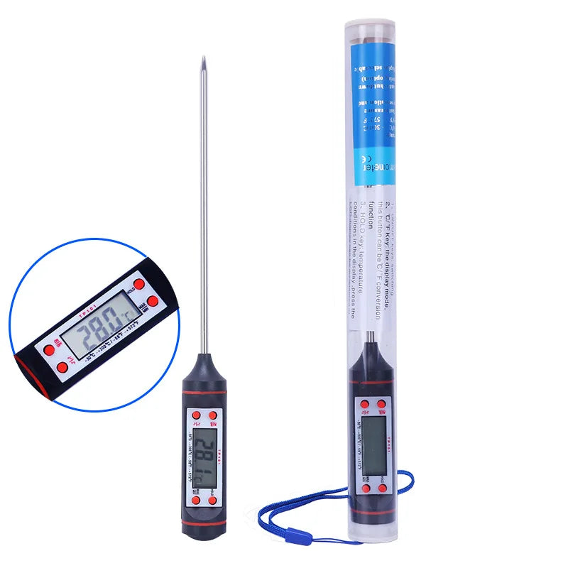 Electronic Food Thermometer Probe - Kitchen Cooking Temperature Measurement Pen for Baking