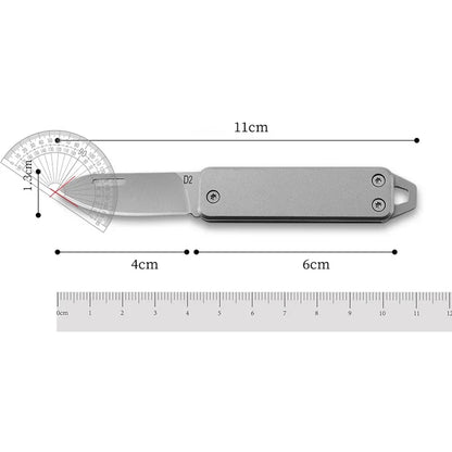 Folding Stainless Steel Mini Knife - Sharp, Multi-Functional Keychain Fruit Knife with Box Opener, Portable for Outdoor and Home Use