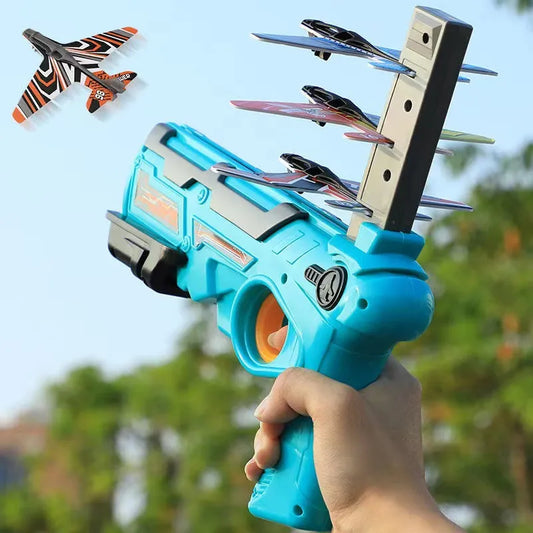 Outdoor Parent-Child Sports Toy - Children's Ejection Aircraft Shooting Game Set - Boy's Gift Shooting Aircraft Toy