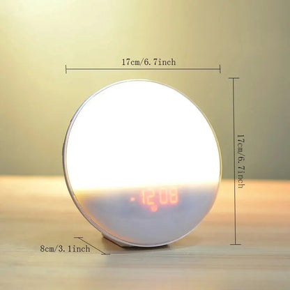 Sunrise Alarm Clock with Wake Up Light - Digital Clock with Sunrise/Sunset Simulation, FM Radio and Night Light for Desk