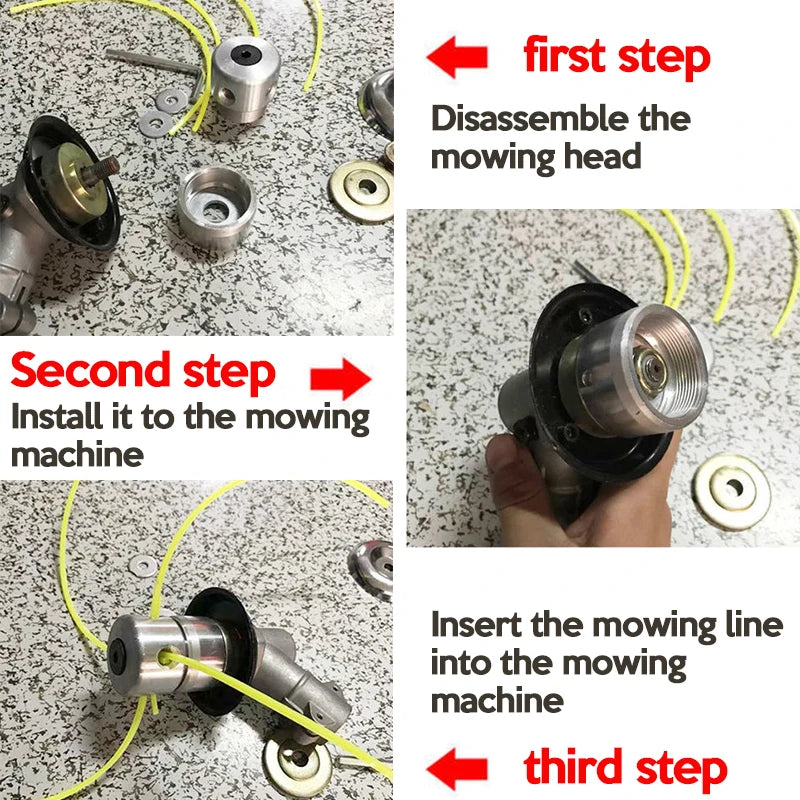 Premium Universal Aluminum Trimmer Head: 4-Line Brush Cutter & Grass Trimmer Replacement