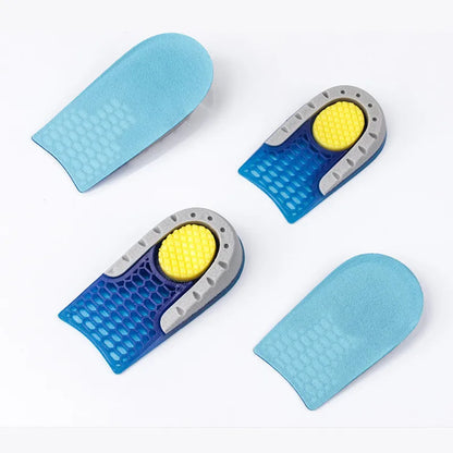 Silicone Height Increase Insoles: Half Cushion Soft Arch Support for Men & Women - Orthopedic Inner Height Templates