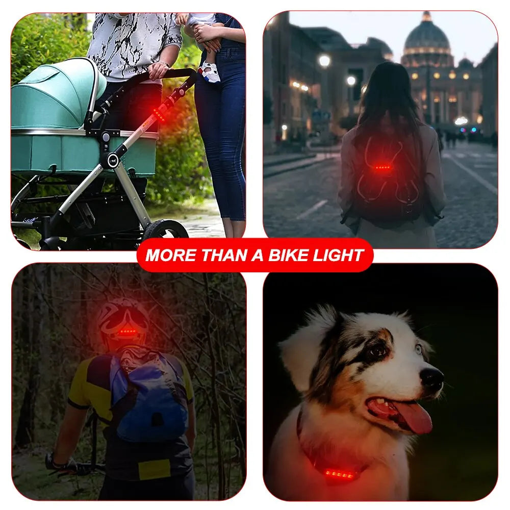 USB Rechargeable Rear Bike Tail Light - Ultra Bright Red Taillight for Bicycle, Easy Installation, Cycling Safety