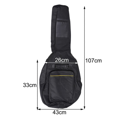 41-Inch Guitar Bag - Oxford Fabric Double Straps Padded Black Guitar Case Gig Backpack, Guitar Accessories