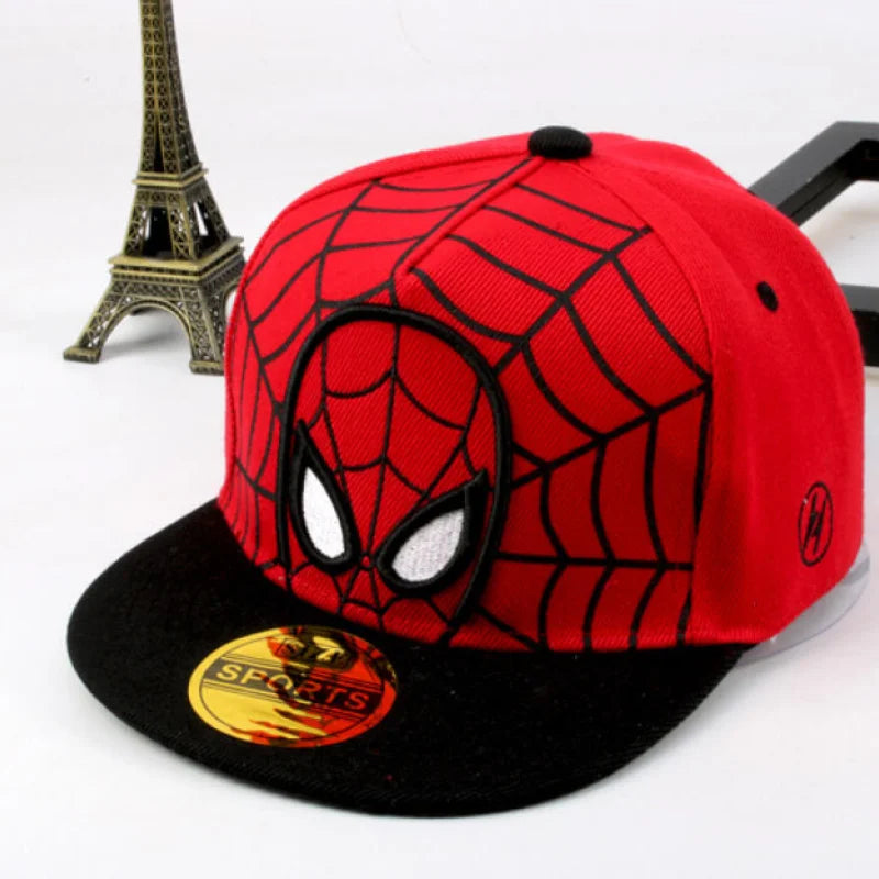 Anime Spiderman Cartoon Baseball Cap for Kids - Adjustable Snapback Hip Hop Hat for Toddlers and Children, Perfect for Spring and Summer