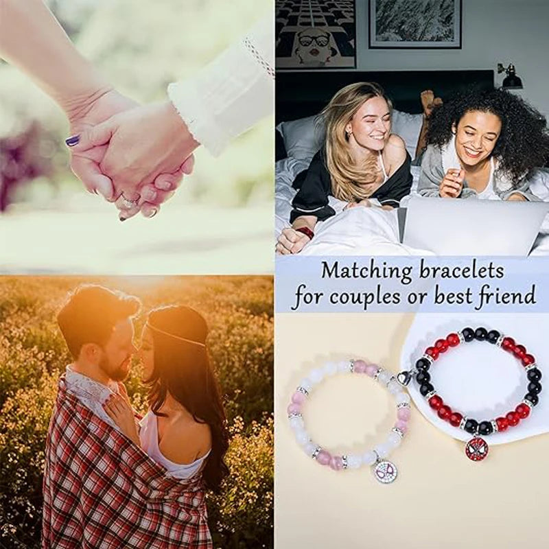 Spider Friendship Bracelets – Matching Bracelets for Couples and Best Friends, Birthday Jewelry Gifts for Women and Girls