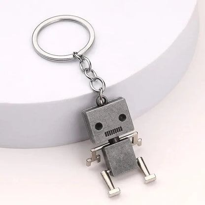 Creative Movable Robot Keychain - Retro Cartoon Pendant, Simple and Cute Design