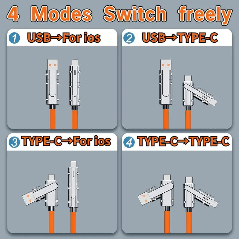 Type C to Type C Cable 2-in-1 - 66W PD Fast Charging USB C to iPhone, Suitable for iPhone, iPad, Huawei, Xiaomi, Samsung, Redmi