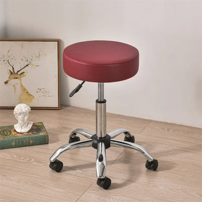 PU Leather Round Stool Cover - Waterproof, Elastic Lifting, 360 Degree All-Inclusive Bar Chair Seat Cushion Cover