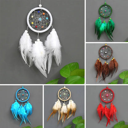 Vintage Hanging Dream Catcher - Creative Feathers Decor for Bedroom, Home, Car, and Gifts