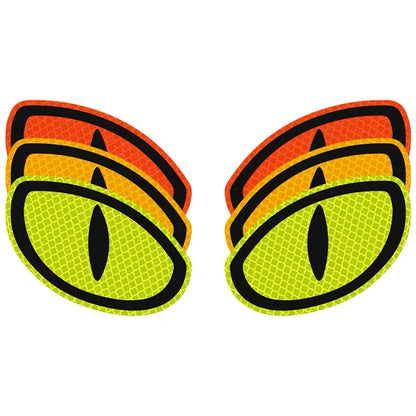 2Pcs Car Reflective Safety Tape Stickers - Cat-Eye Design, High Visibility, for Auto, Truck, Motorcycle, Reflective Strips for Enhanced Road Safety