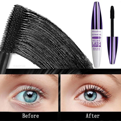 Colorful 5D Volume Mascara – Waterproof, Quick Dry, Blue & Purple Curling and Lengthening Eyelash Silk Extension Cream