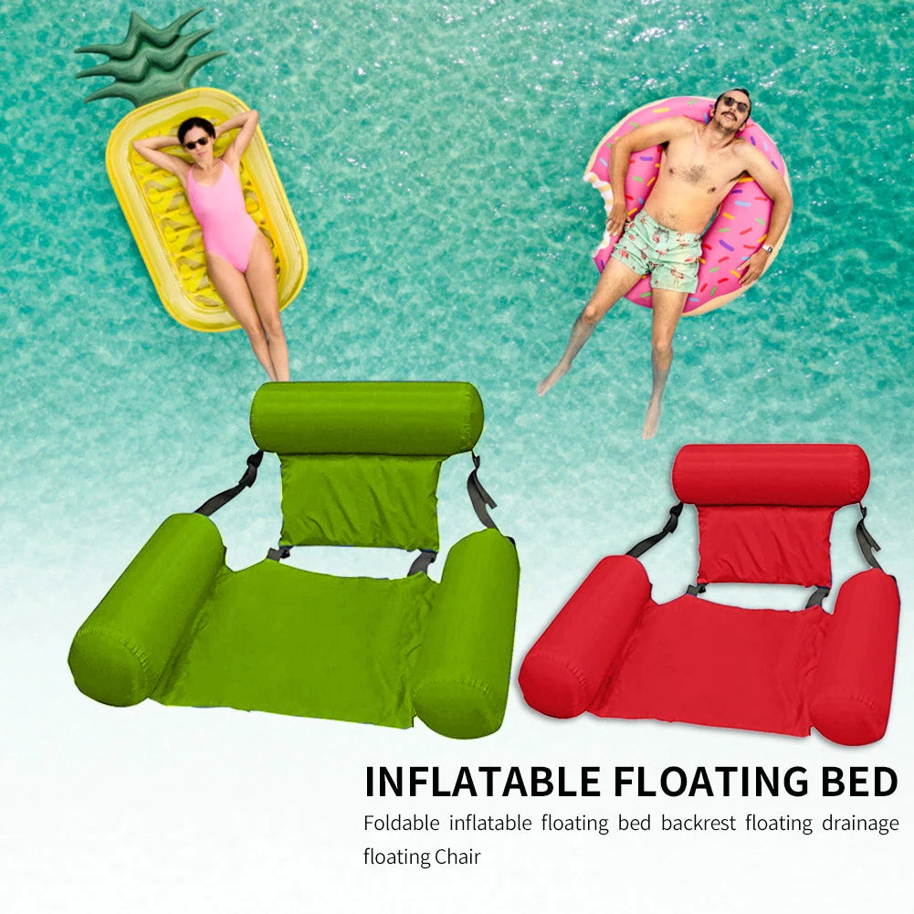 Pool Float Inflatable Mattress: Hammock Lounge Chair for Swimming Pool - Water Sports Toy, Float Mat, Pool Accessory