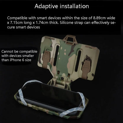 Tactical MOLLE Folding Navigation Board - Military Airsoft Map Case with Admin Panel & Mobile Phone Holder (Screen Size 4.7-6.7in)